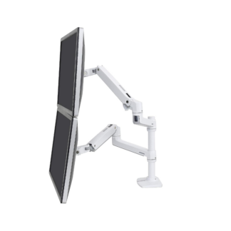 Ergotron - LX Dual Stacking Arm - uchwyt biurkowy dla dwóch monitorów Biały