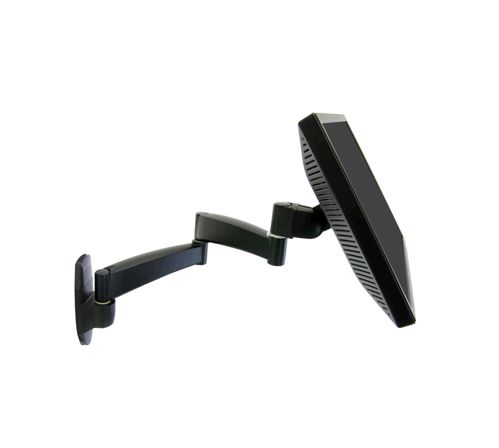 Ergotron - Seria 200 Monitor Arm - uchwyt ścienny do monitora z trzema przegubami (czarny)