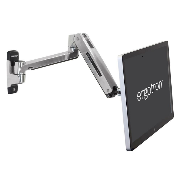Ergotron - LX HD Sit-Stand Wall Arm - uchwyt ścienny do monitora (polerowane aluminium)