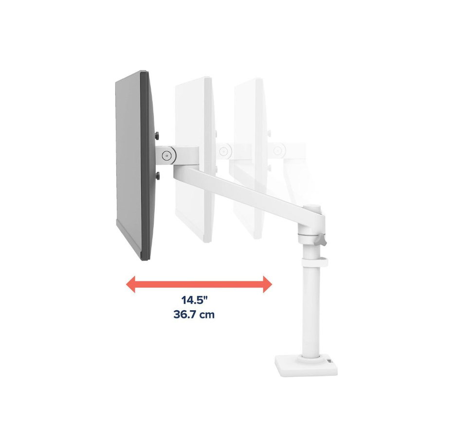 Ergotron – NX Monitor Arm – uchwyt biurkowy do monitora Biały
