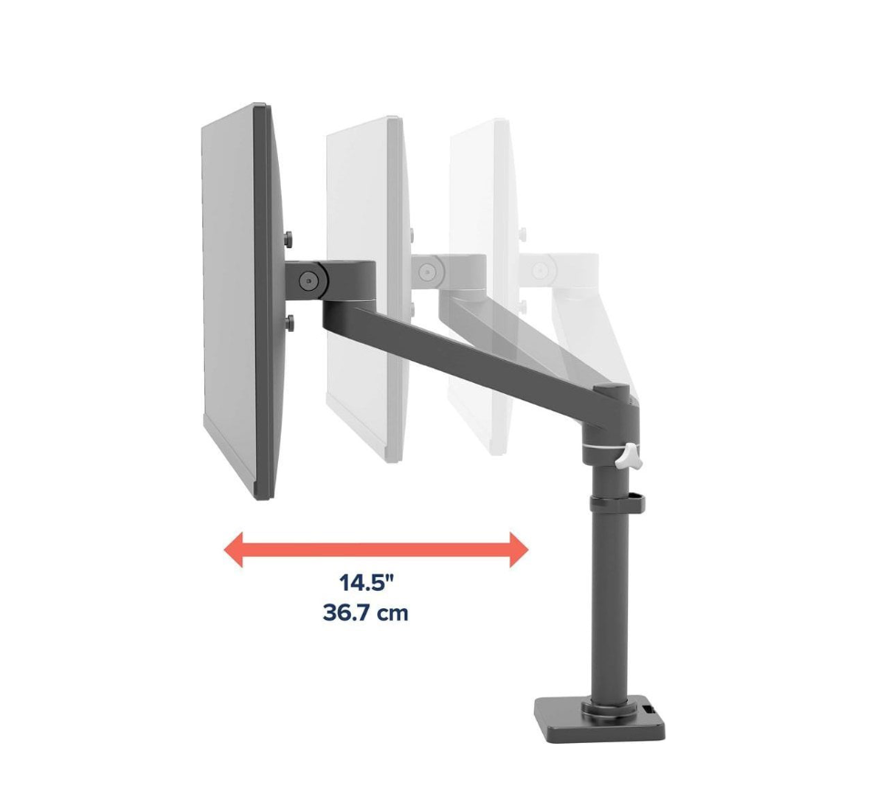 Ergotron – NX Monitor Arm – uchwyt biurkowy do monitora Czarny
