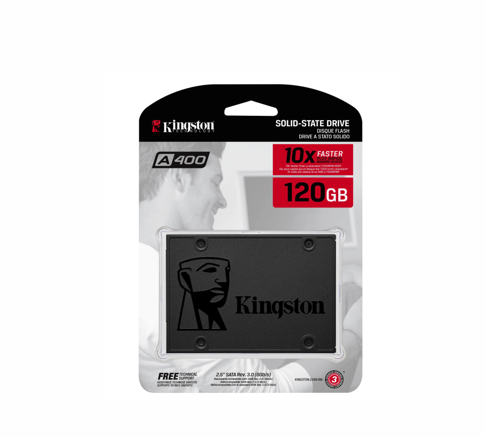 Dysk SSD Kingston SA400S37, 120 GB, 2.5", SATA III