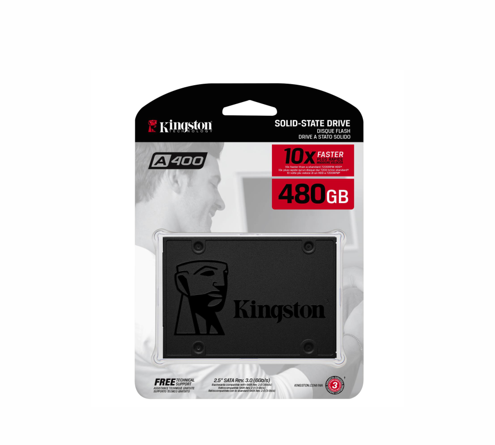 Dysk SSD Kingston SA400S37, 480 GB, 2.5″, SATA III