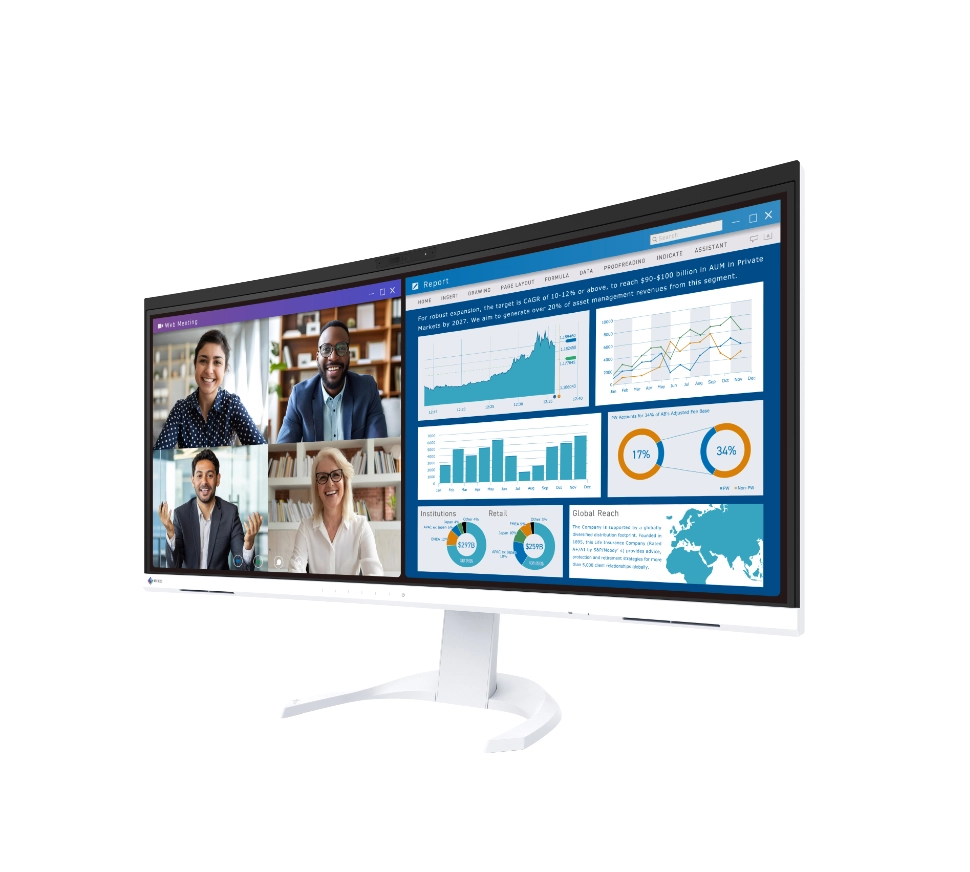Monitor Eizo FlexScan EV3450XC-WT (Biały)