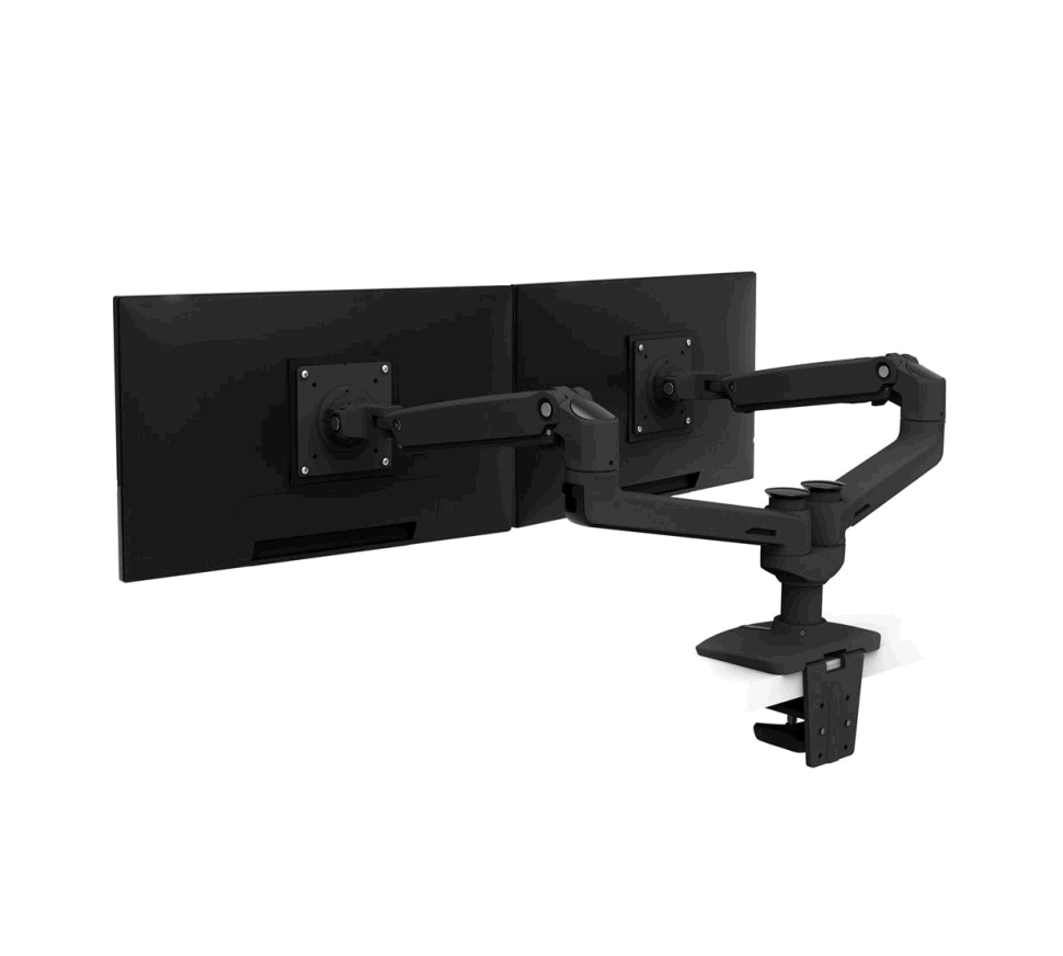 Ergotron – LX Dual Side-by-Side Arm – dwuramienny uchwyt biurkowy na dwa monitory (biały)