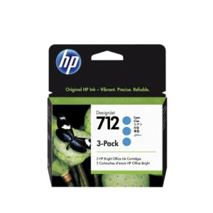 Zestaw wkładów HP 712 - błękitny (cyan) 3x29 ml