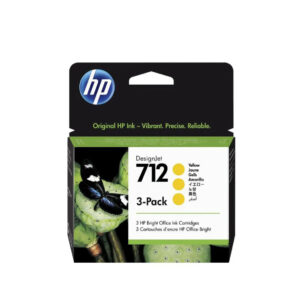 Zestaw wkładów HP 712 - żółty (yellow) 3x29 ml