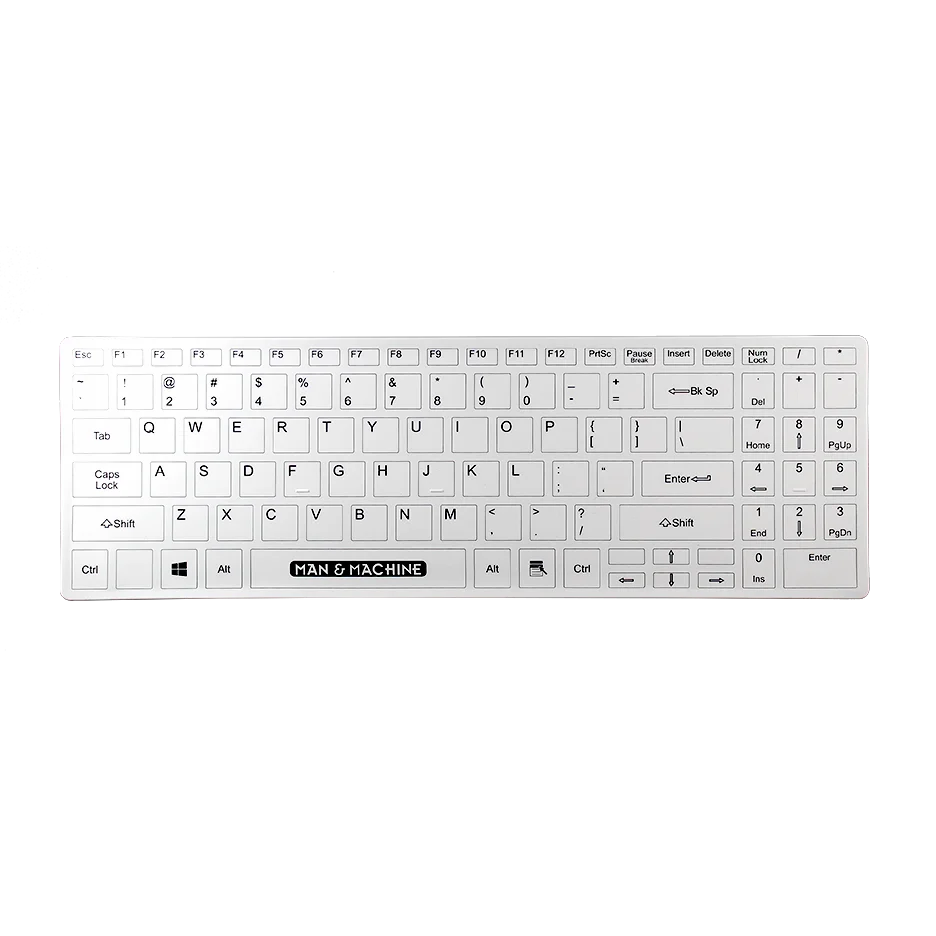 Man&Machine It's Cool Flat Keyboard - medyczna, dezynfekowalna, niskoprofilowa klawiatura (biała)