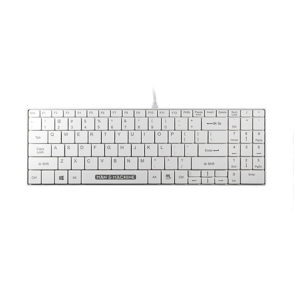 Man&Machine It's Cool Keyboard - medyczna, dezynfekowalna niskoprofilowa klawiatura (biała)