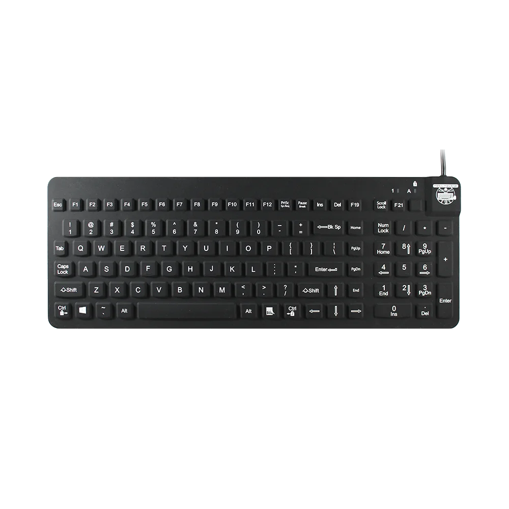 Man&Machine Really Cool Keyboard - medyczna, dezynfekowalna, niskoprofilowa klawiatura (czarna)