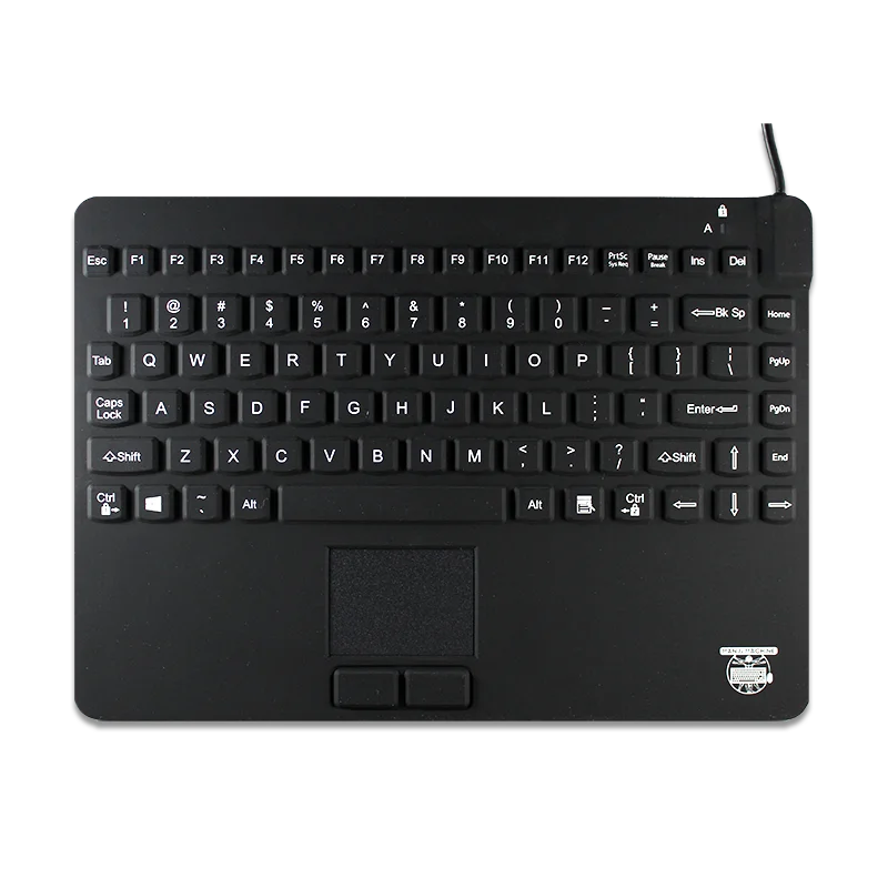 Man&Machine Slim Cool+ - medyczna, dezynfekowalna, kompaktowa klawiatura z touchpad (czarna)