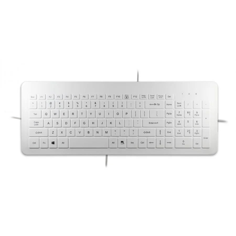 Man&Machine Very Cool Flat Keyboard - medyczna, dezynfekowalna, niskoprofilowa klawiatura (biała)
