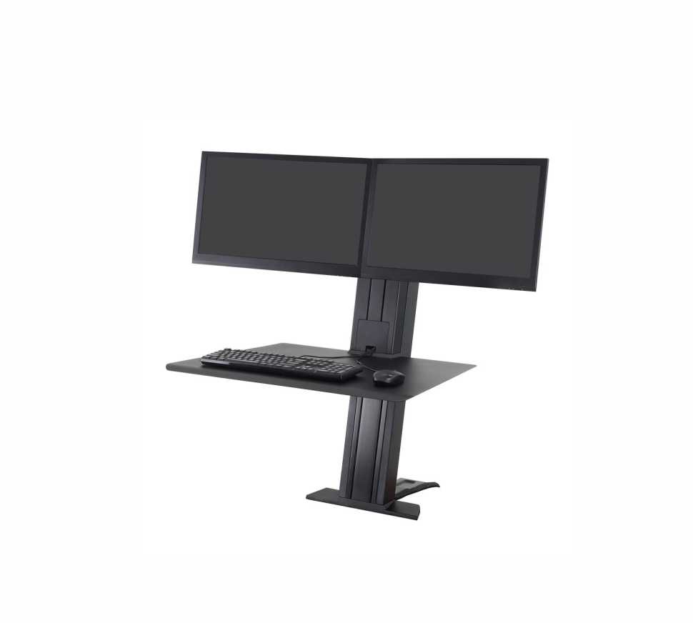 Ergotron - WorkFit-SR Dual Monitor Sit-Stand Workstation