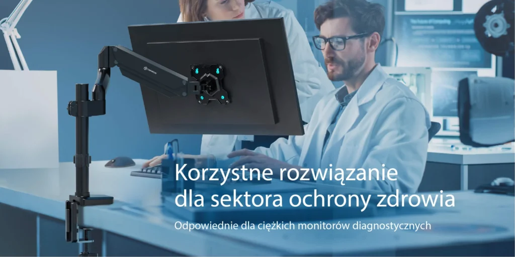 Onkron – Uchwyt biurkowy do monitora 13″-34″, czarny G75