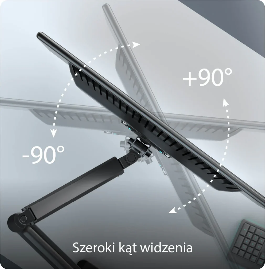 Onkron – Uchwyt biurkowy do monitora 13″-34″, czarny G75