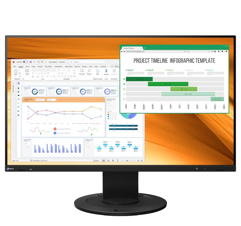 Monitor EIZO FlexScan EV2400R-BK (czarny)