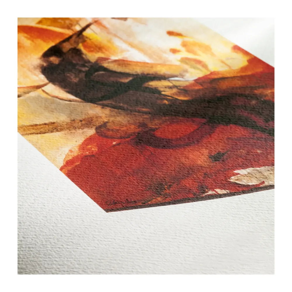 Zbliżenie powierzchni papieru Hahnemühle Albrecht Dürer 210 g/m² z wydrukiem