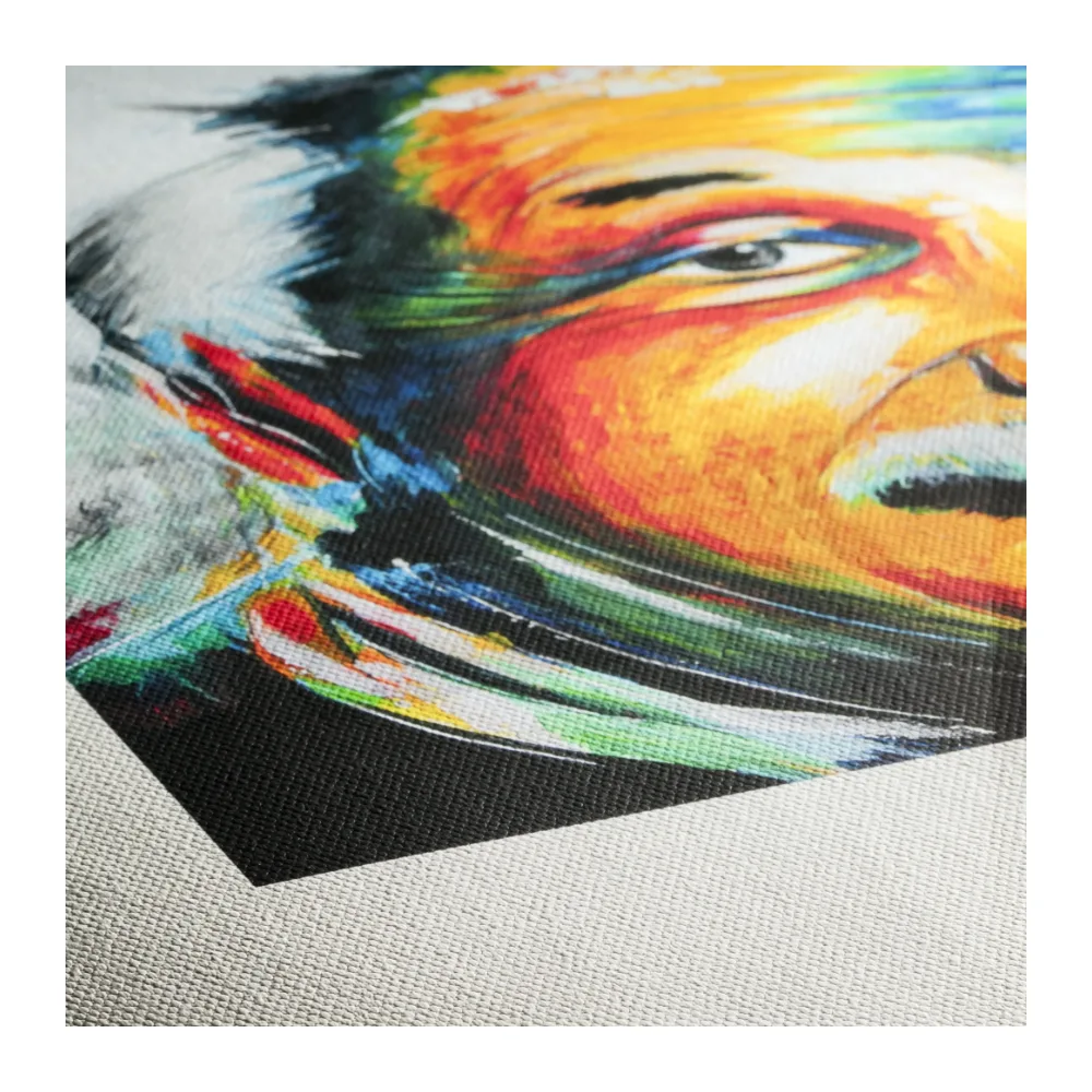Zbliżenie faktury płótna Hahnemühle Art Canvas Smooth 370 g/m² z wydrukiem