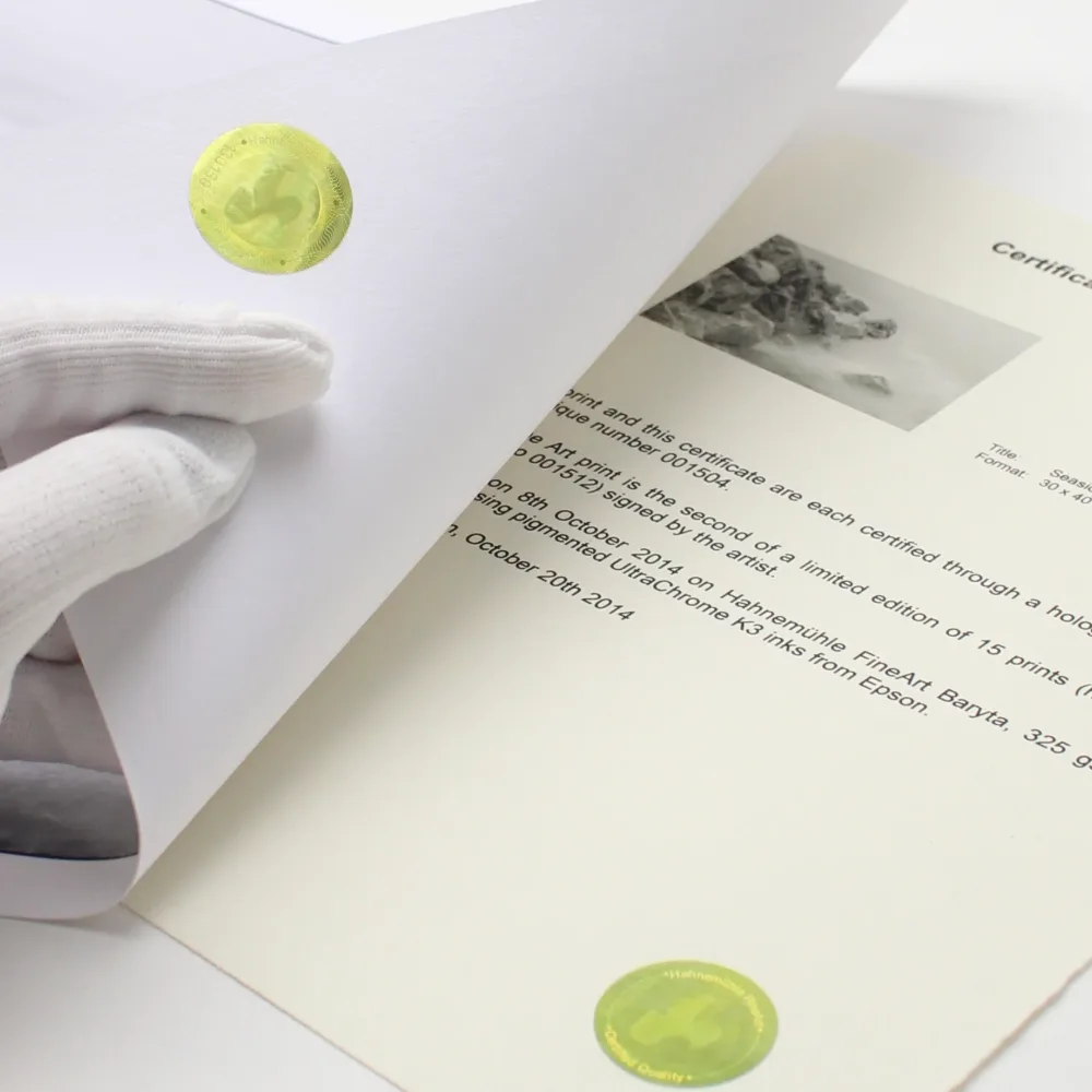 Hahnemühle Certyfikat Autentyczności A4 (25 certyfikatów + 50 hologramów)