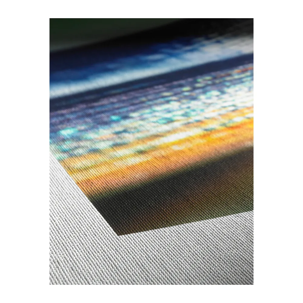 Zbliżenie faktury płótna Hahnemühle Daguerre Canvas 400 g/m² z wydrukiem