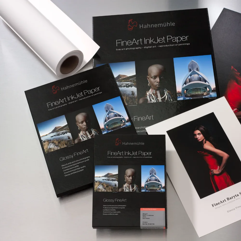 Rolka i wydruki na papierze Hahnemühle FineArt Baryta Satin 300 g/m²