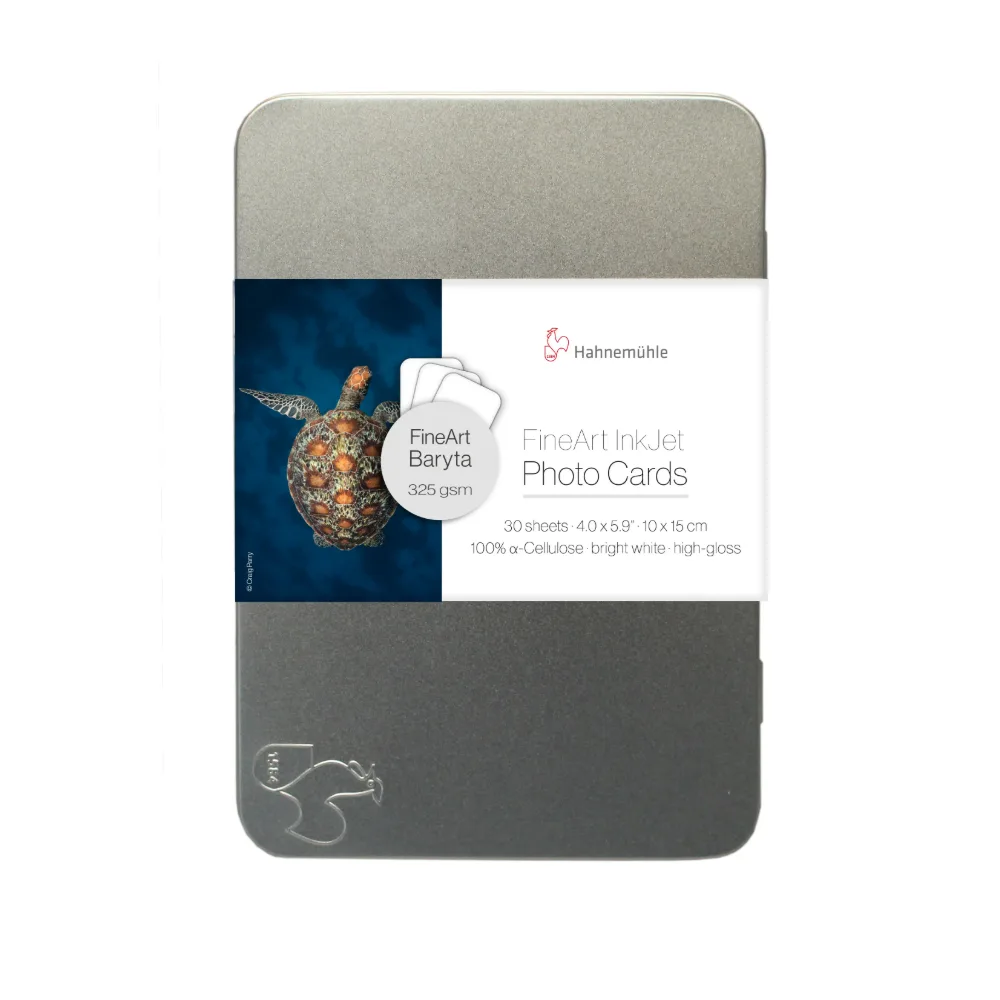 Hahnemühle FineArt Photo Cards FineArt Baryta 325 10 × 15 cm – 30 kart w metalowej puszce