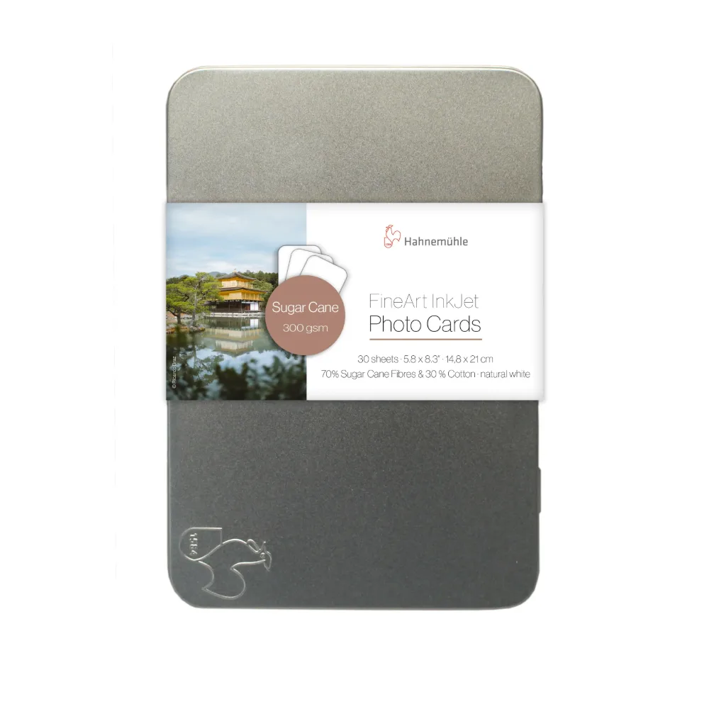 Hahnemühle FineArt Photo Cards Sugar Cane 300 A5 – 30 kart w metalowej puszce