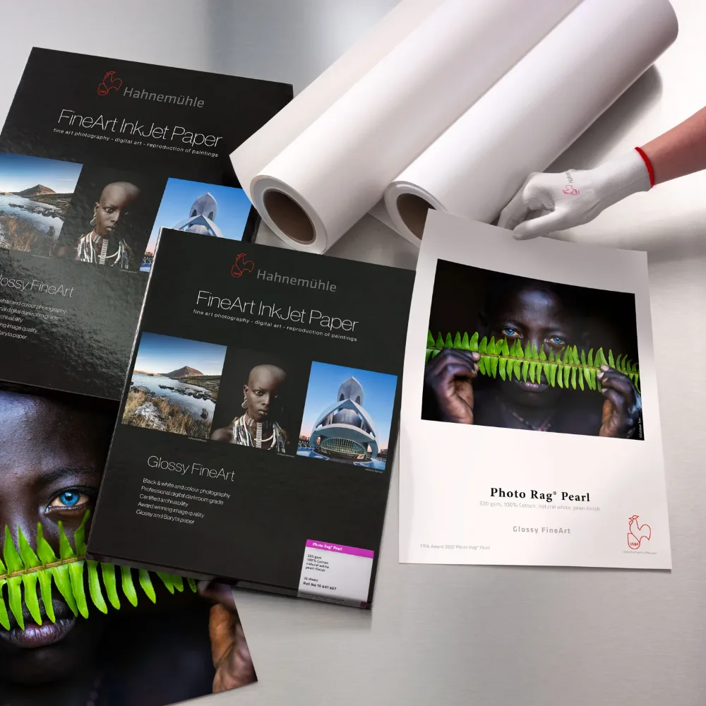 Rolka i wydruki na papierze Hahnemühle Photo Rag Pearl 320 g/m²