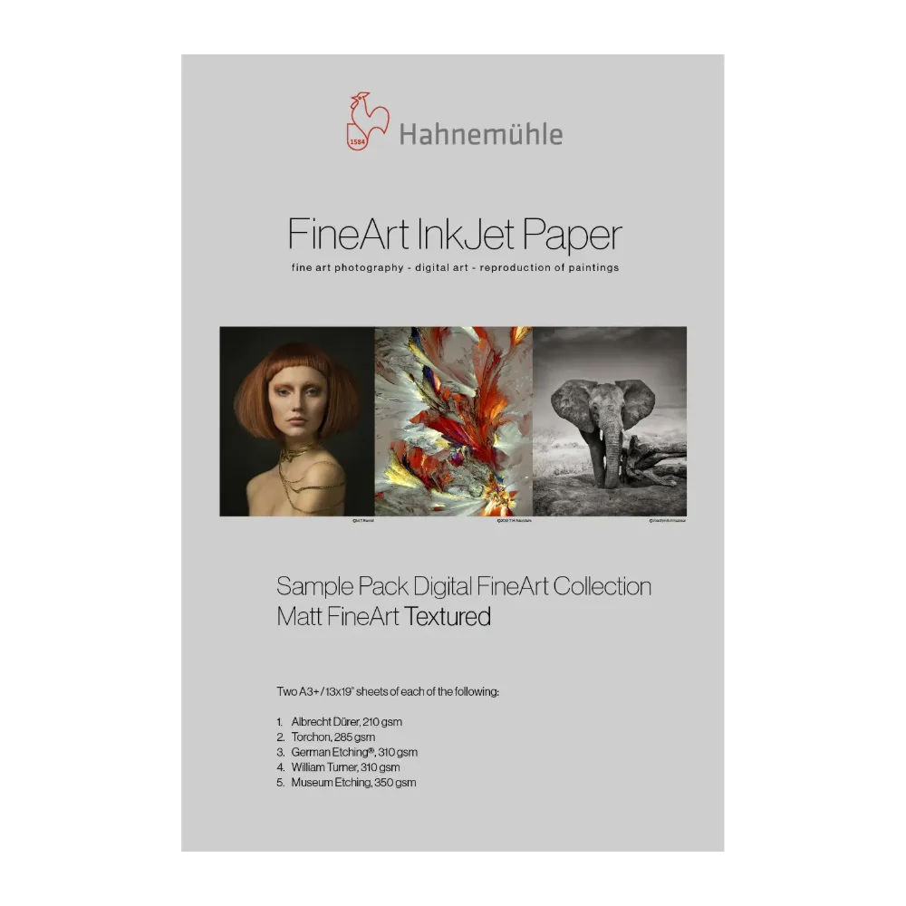 Zestaw próbek Hahnemühle Sample Pack Matt FineArt Textured A3+