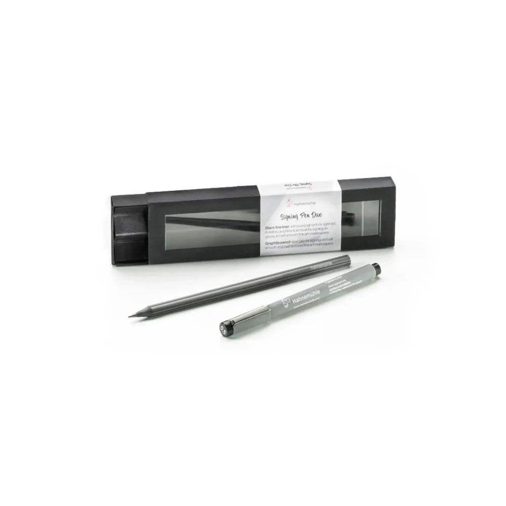 Hahnemühle Signing Pen Duo – pisak pigmentowy i ołówek w pudełku