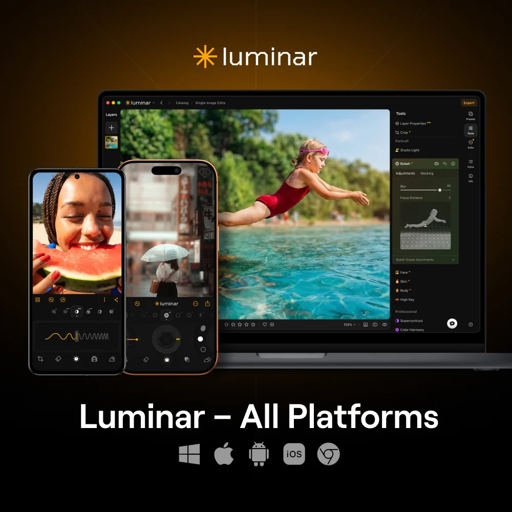 Luminar All Platforms – edycja zdjęć na komputerze, telefonie i w przeglądarce
