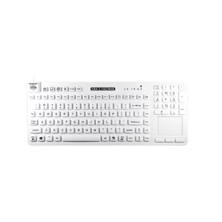 Man&Machine Really Cool Touch Keyboard - medyczna, dezynfekowalna, niskoprofilowa klawiatura z touchpad (biała)
